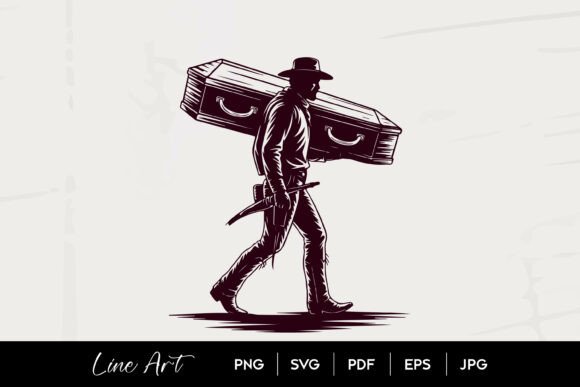 Cowboy Carrying Coffin SVG Review for Real Embroidery Projects