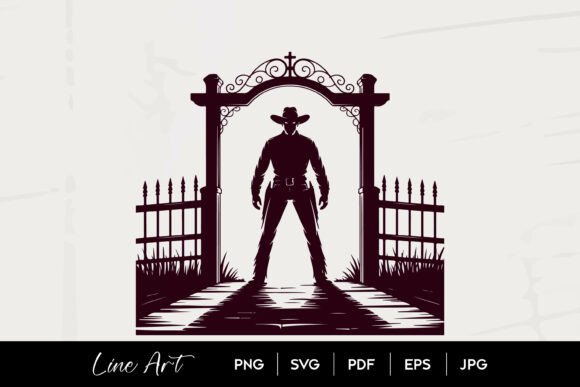 Cowboy Cemetery Gate SVG Review: A Spooky Western Embroidery Design