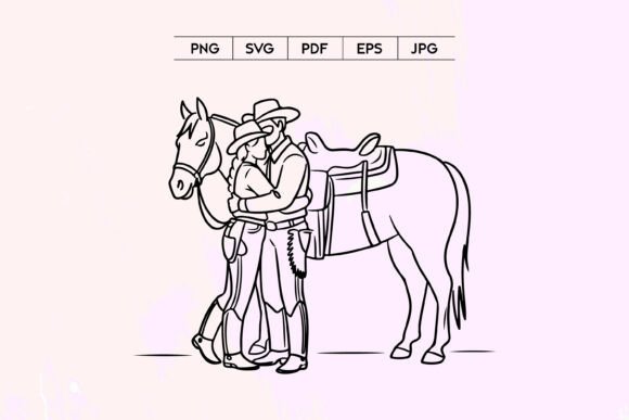 Cowboy Couple Horse Western SVG Review for Real Projects