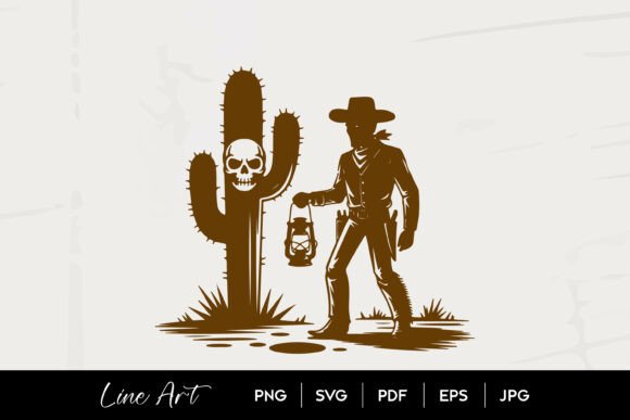 Cowboy Lantern Cactus Skull SVG: A Wild West Embroidery Design Review