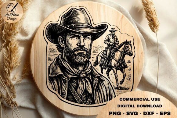 Cowboy Portrait Western SVG Review for Real Embroidery Projects