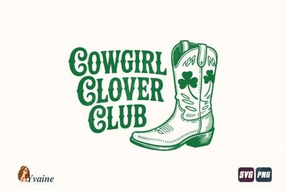 Cowgirl Clover Club Western SVG PNG: A St. Patrick’s Day Embroidery Gem
