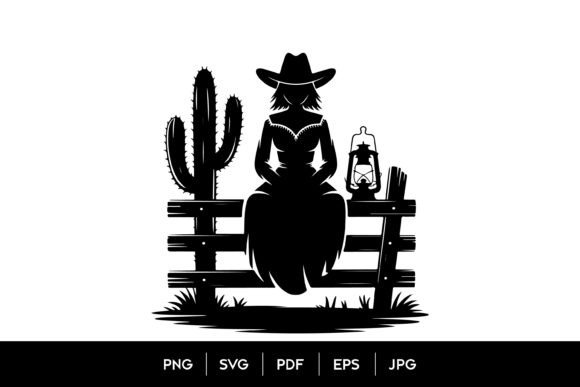Cowgirl Fence Silhouette SVG Review: A Rustic Embroidery Design for Real Projects