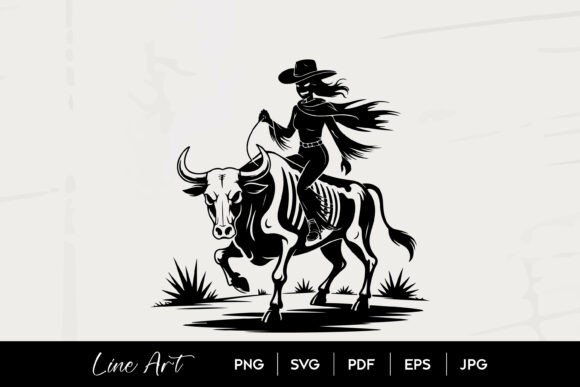 Cowgirl Riding Bull Western SVG Review for Real Projects