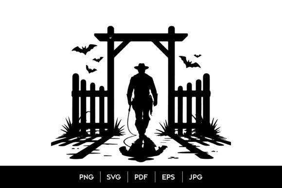 Haunted Cowboy Gate SVG Review for Real Embroidery Projects