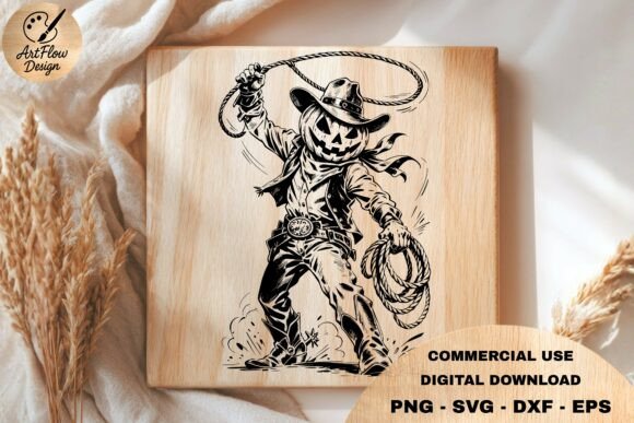 Pumpkin Cowboy SVG: A Bold Halloween Embroidery Statement