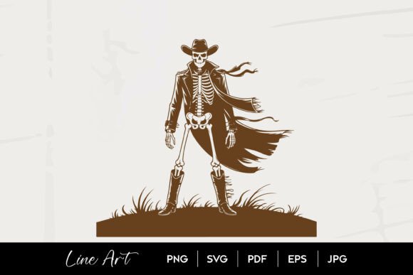 Skeleton Cowboy Wind Cloak SVG Review: Spooky and Stylish for Embroidery Projects